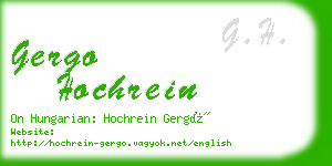 gergo hochrein business card